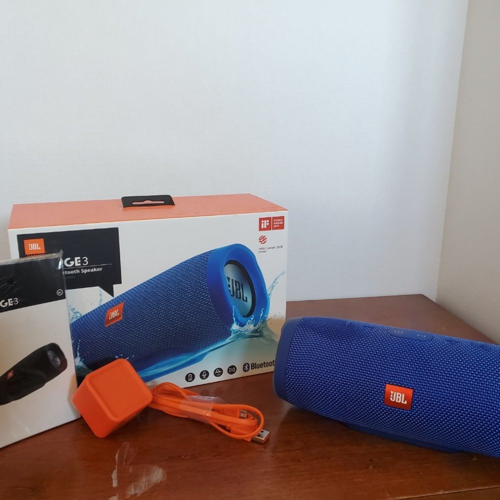 JBL Charge 3 Waterproof Portable Bluetooth Speaker Blue. Will Consider Offers!